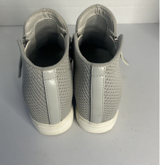 Steve Madden Click Wedge Bootie Women's Zip Up High Top Sneaker Gray Size 8 - Picture 7 of 10